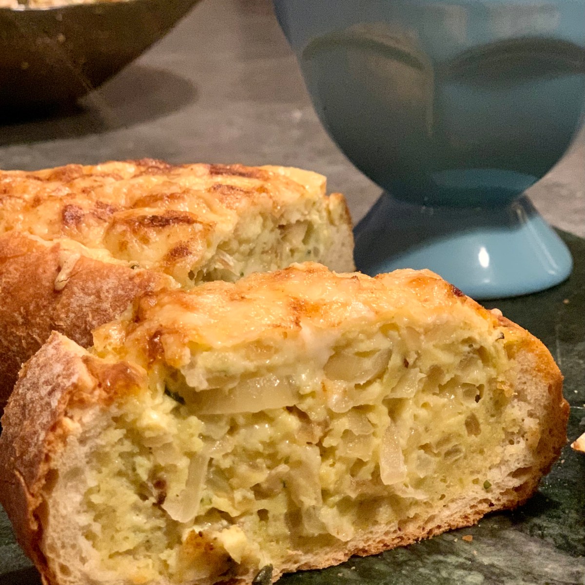 Quiche dans un&nbsp;pain